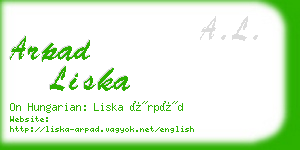 arpad liska business card